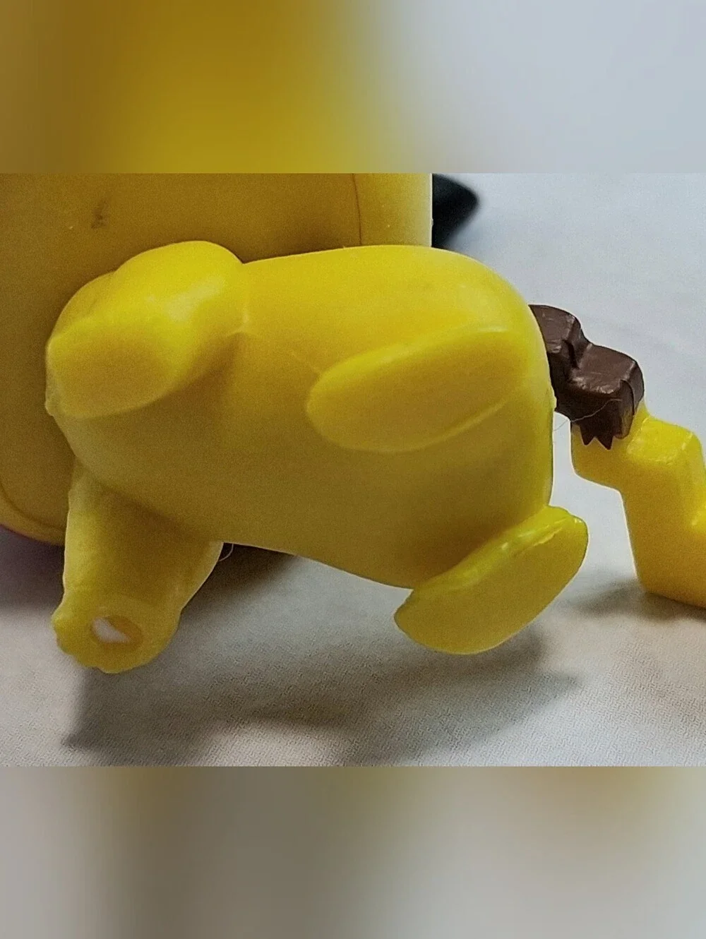Repurposed Yellow Pikachu-Style Toy Into a Small Keychain Charm